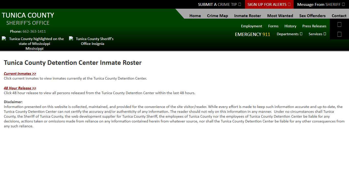 Roster Choose - Tunica County Sheriff's Office